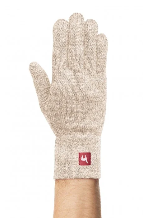 Gefütterte Alpaka-Fingerhandschuhe UNI aus 100% Alpakawolle